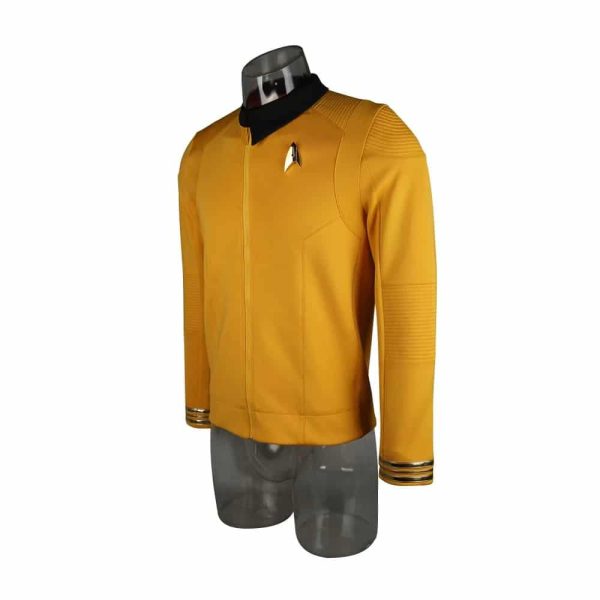 Trekcosplay Discovery Captain Christopher Pike Jacket Starfleet Command Gold Uniform 10