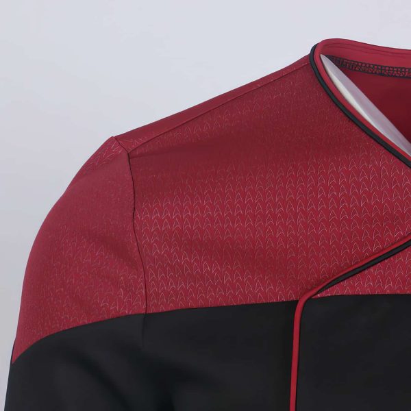 Trekcosplay Picard 2 Command Red Uniform Starfleet Top Shirt For Cosplay 10