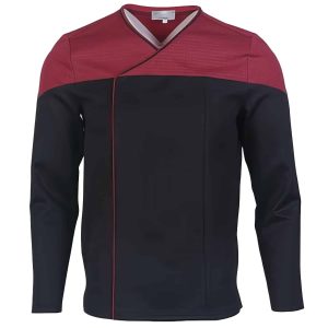 Trekcosplay Picard 2 Command Red Uniform Starfleet Top Shirt For Cosplay