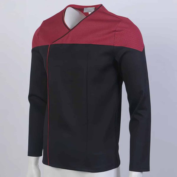 Trekcosplay Picard 2 Command Red Uniform Starfleet Top Shirt For Cosplay 5